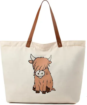 LEMEDE 30L Zip Grocery Bag - Wide Handheld to Reduce Shoulder Pressure,Personalized Minimalist Style Tote Bag,Gift for Women