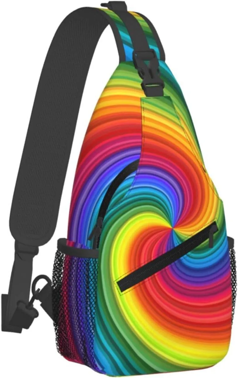 Lesbian Pride Flag Sling Bag Adjustable Crossbody Bag Casual Chest Bags Travel Shoulder Backpack For Women Men