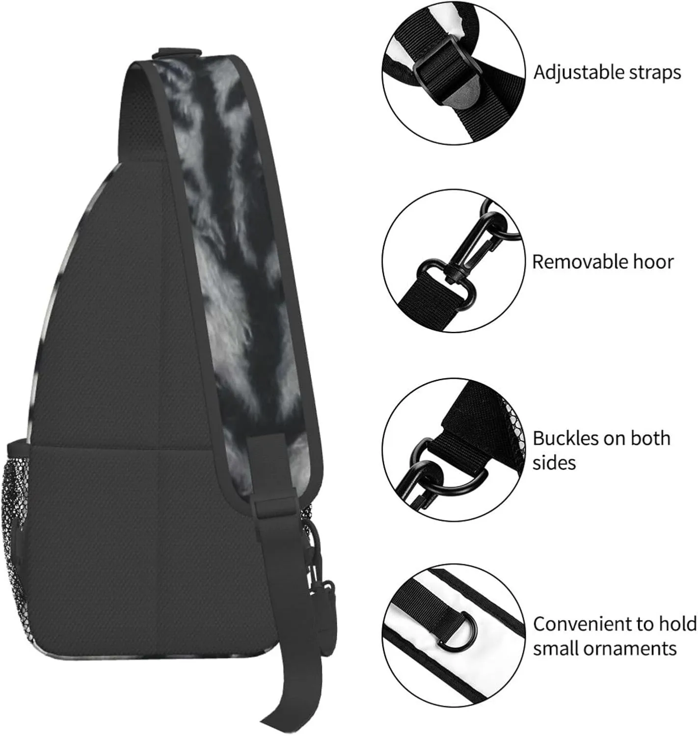 Lesbian Pride Flag Sling Bag Adjustable Crossbody Bag Casual Chest Bags Travel Shoulder Backpack For Women Men