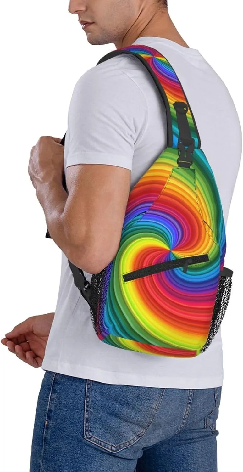 Lesbian Pride Flag Sling Bag Adjustable Crossbody Bag Casual Chest Bags Travel Shoulder Backpack For Women Men