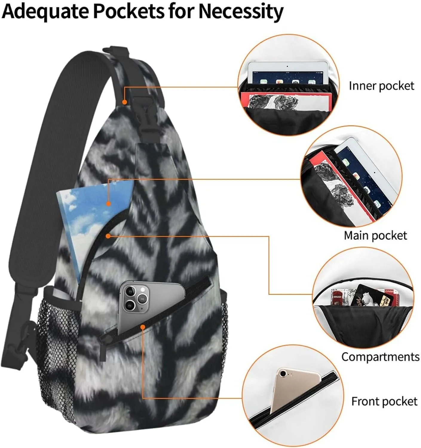Lesbian Pride Flag Sling Bag Adjustable Crossbody Bag Casual Chest Bags Travel Shoulder Backpack For Women Men