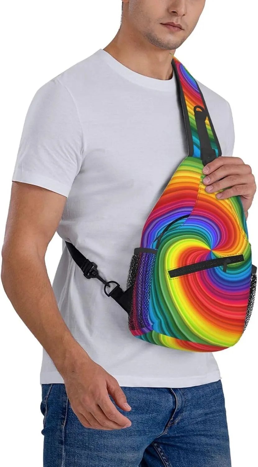Lesbian Pride Flag Sling Bag Adjustable Crossbody Bag Casual Chest Bags Travel Shoulder Backpack For Women Men