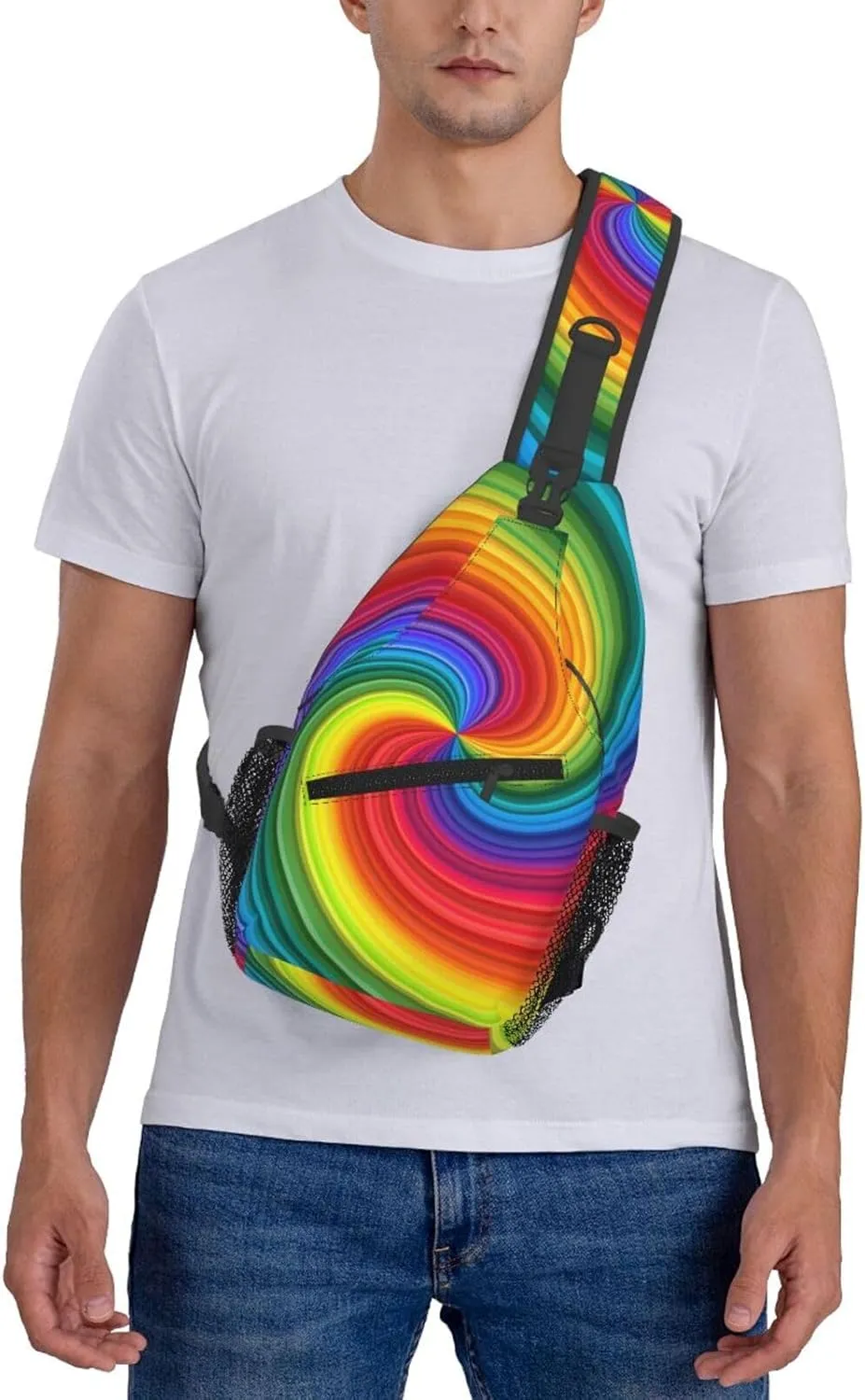 Lesbian Pride Flag Sling Bag Adjustable Crossbody Bag Casual Chest Bags Travel Shoulder Backpack For Women Men