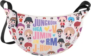 LEVLO Korean Group Army Crossbody Bag K-pop Members Fans Gift Members Name Shoulder Bag K-pop Lover Merchandise