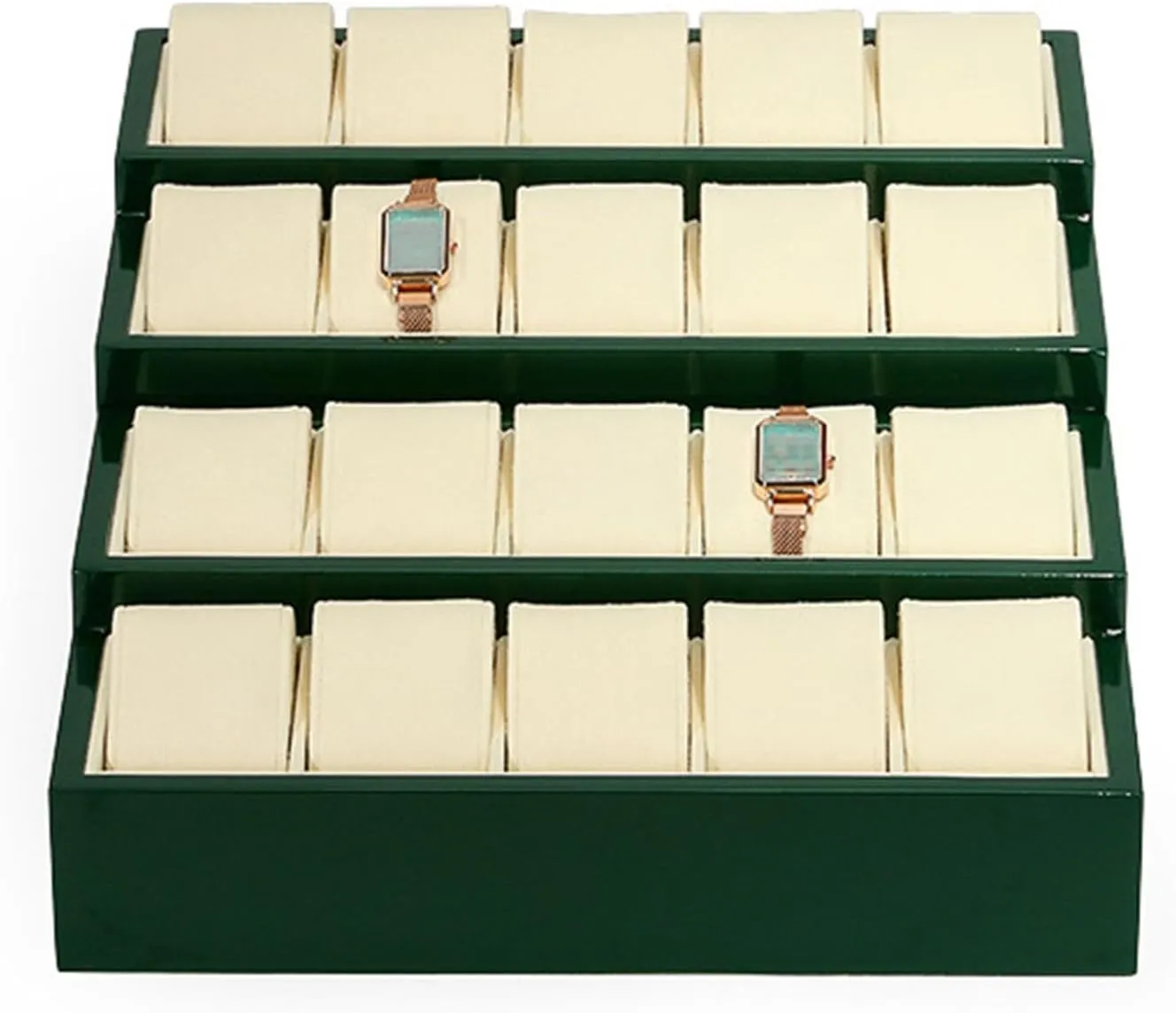 LHX Watch Display Box Watch Pillow Storage Box Watch Placement Rack 30 * 19 * 8cm(Blue)