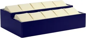 LHX Watch Display Box Watch Pillow Storage Box Watch Placement Rack 30 * 19 * 8cm(Blue)
