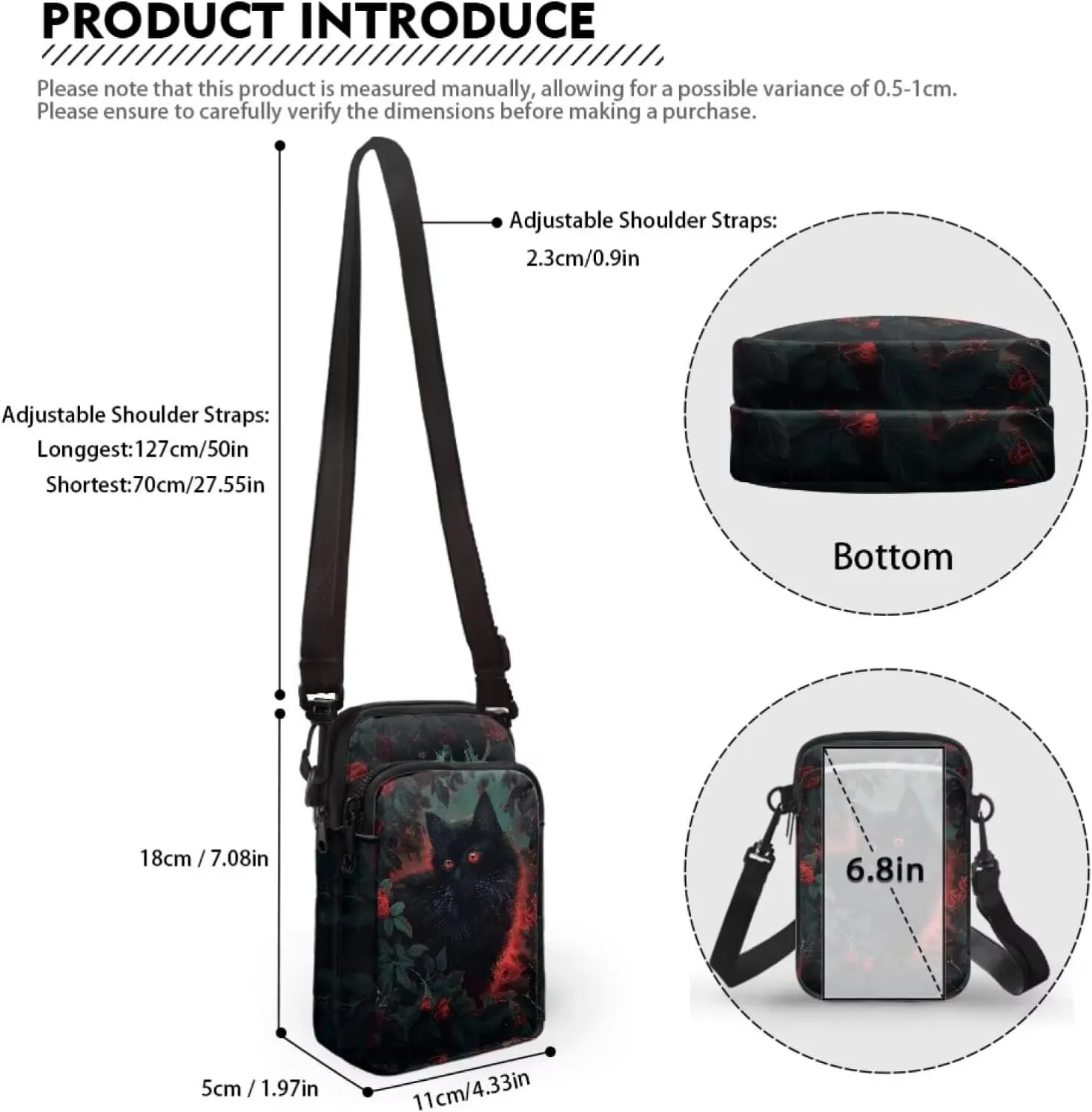 Lightweight Small Crossbody Bags Cell Phone Purses Travel Pouch Shoulder Bag for Women