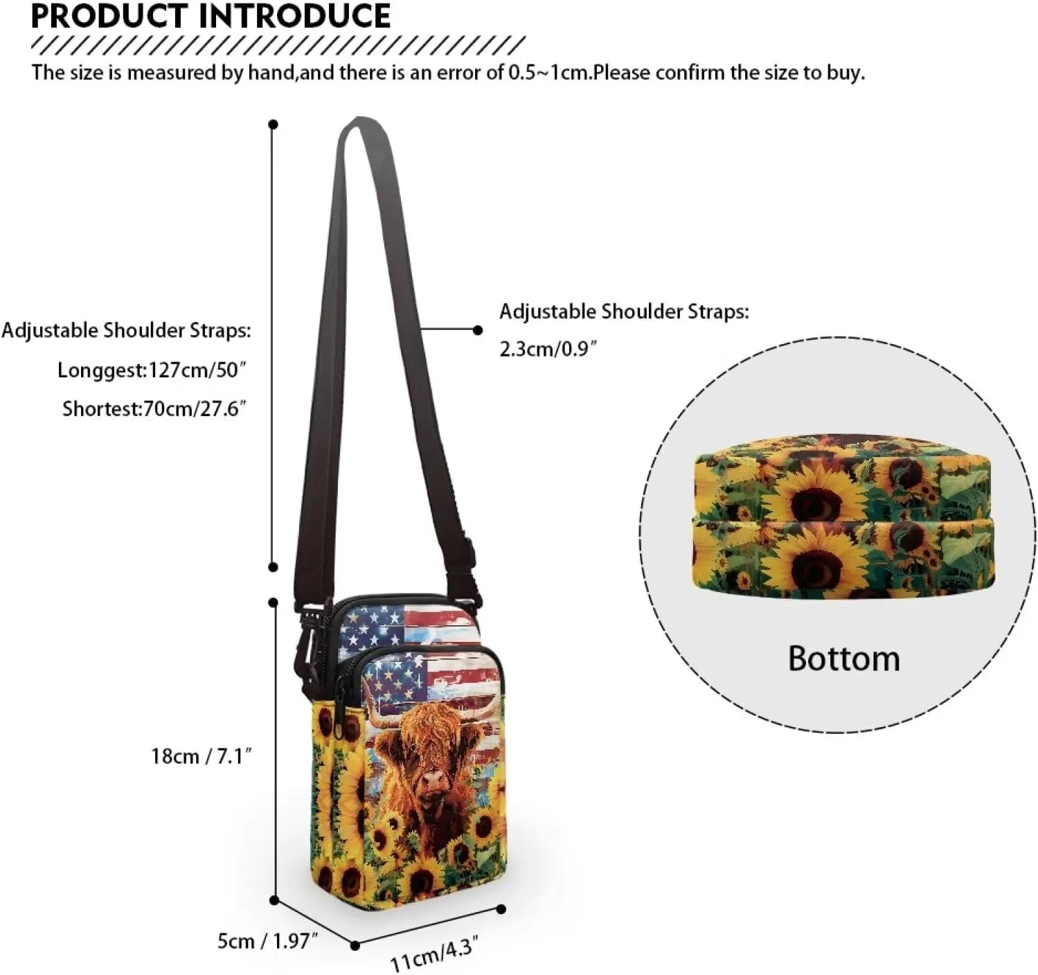 Lightweight Small Crossbody Bags Cell Phone Purses Travel Pouch Shoulder Bag for Women