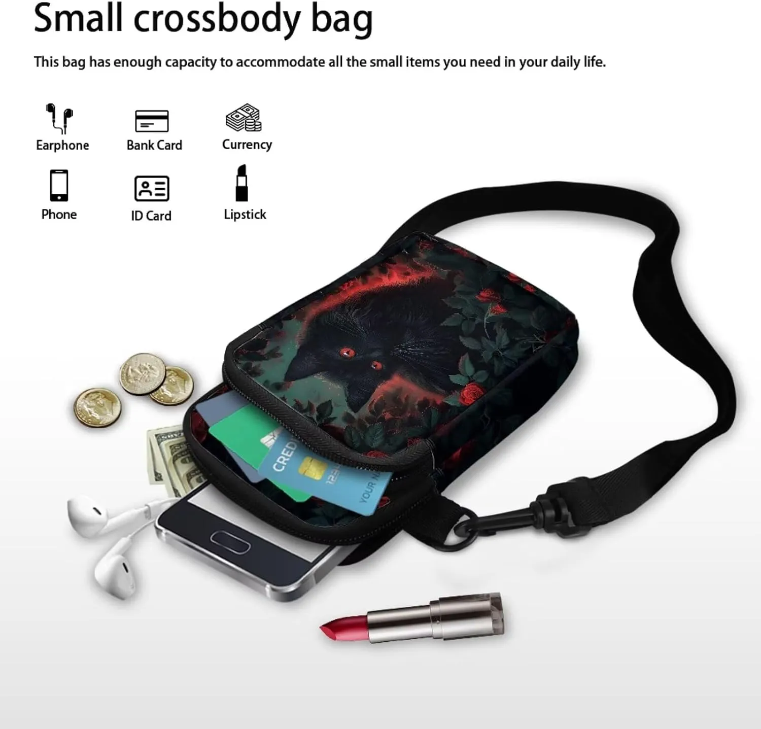 Lightweight Small Crossbody Bags Cell Phone Purses Travel Pouch Shoulder Bag for Women