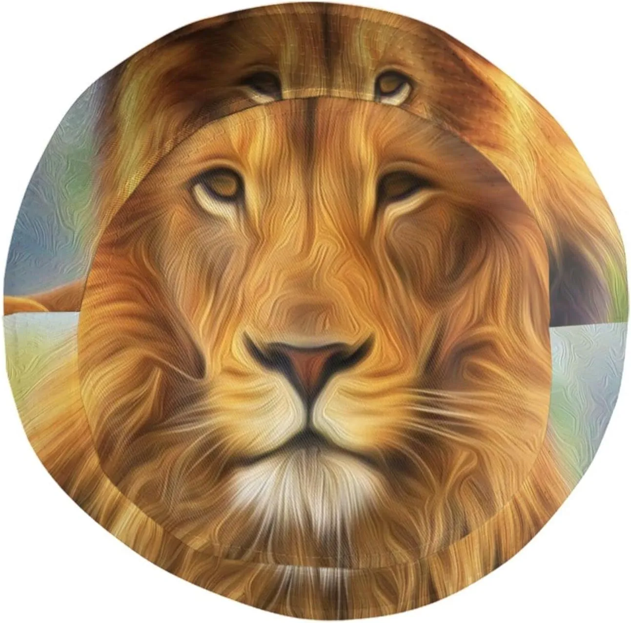 Lion Bucket Hat Unisex Animal Fisherman Hat Packable Summer Travel Beach Sun Hat for Men Women
