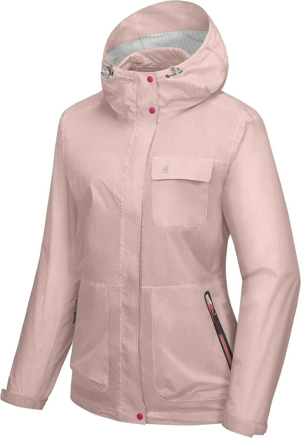 Little Donkey Andy Women's Waterproof Rain Jacket Lightweight Raincoat, Hooded Sun Protection Windbreaker for Outdoor Golf
