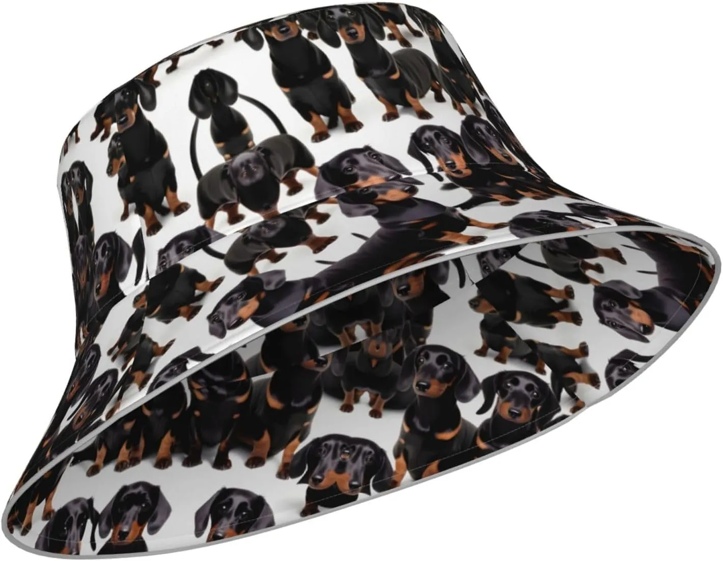 Long Ears French Bulldog Print Bucket Hat for Women and Men Packable Travel Summer Beach Hat Sun Hats Hiking Hat