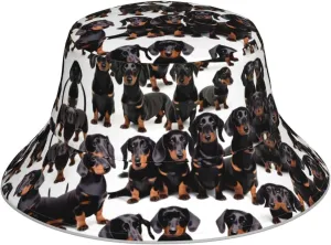Long Ears French Bulldog Print Bucket Hat for Women and Men Packable Travel Summer Beach Hat Sun Hats Hiking Hat