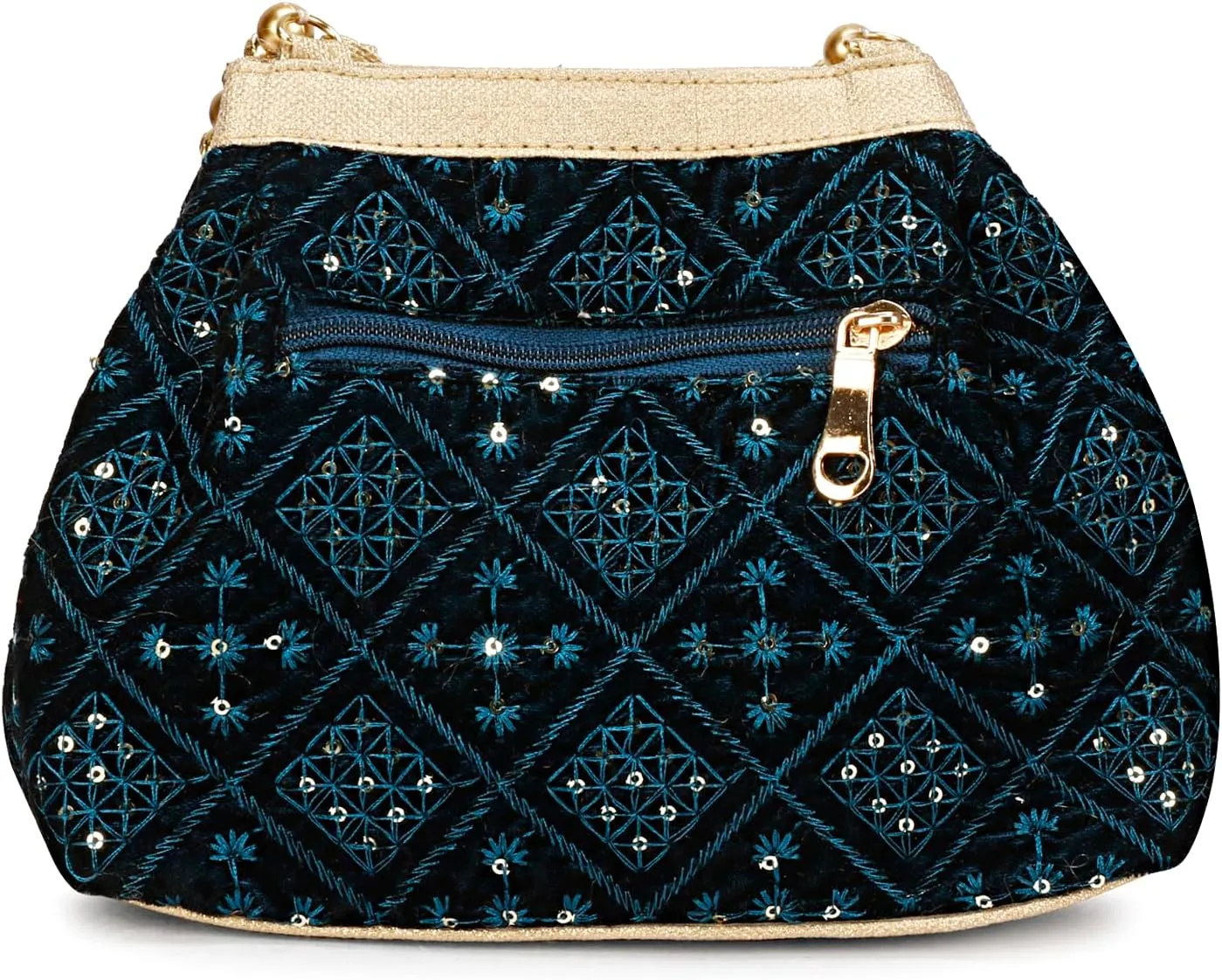 LONGING TO BUY Indian Ethnic Potli Handbag, Embroidered Evening Bag