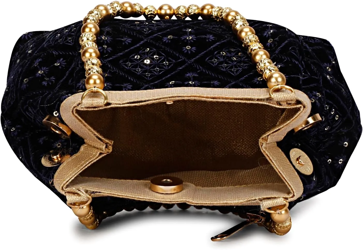 LONGING TO BUY Indian Ethnic Potli Handbag, Embroidered Evening Bag