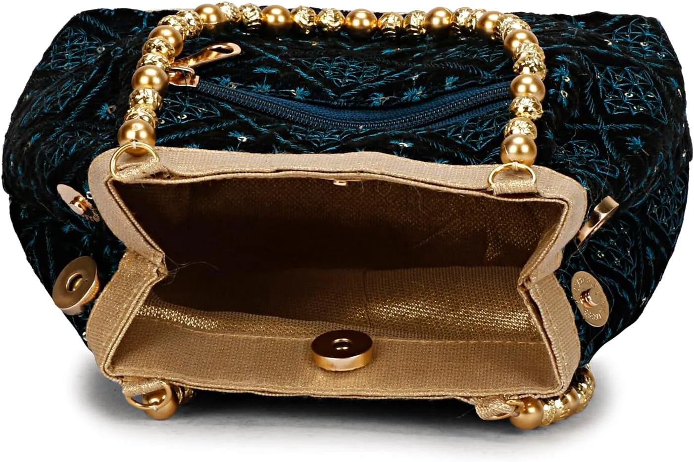 LONGING TO BUY Indian Ethnic Potli Handbag, Embroidered Evening Bag