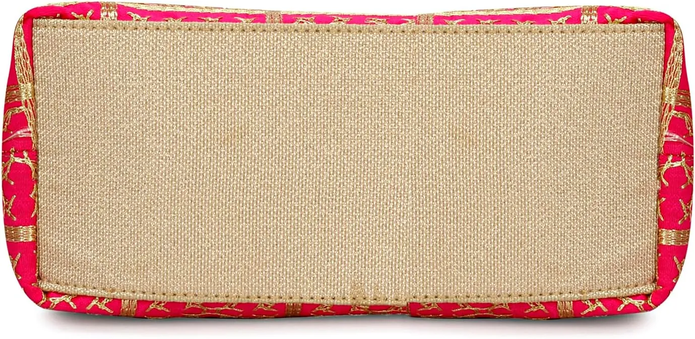 LONGING TO BUY Potli Bags for Women Embroidered Evening Purses with Gold Pearl Handle, Indian Women Potli Bags for Wedding