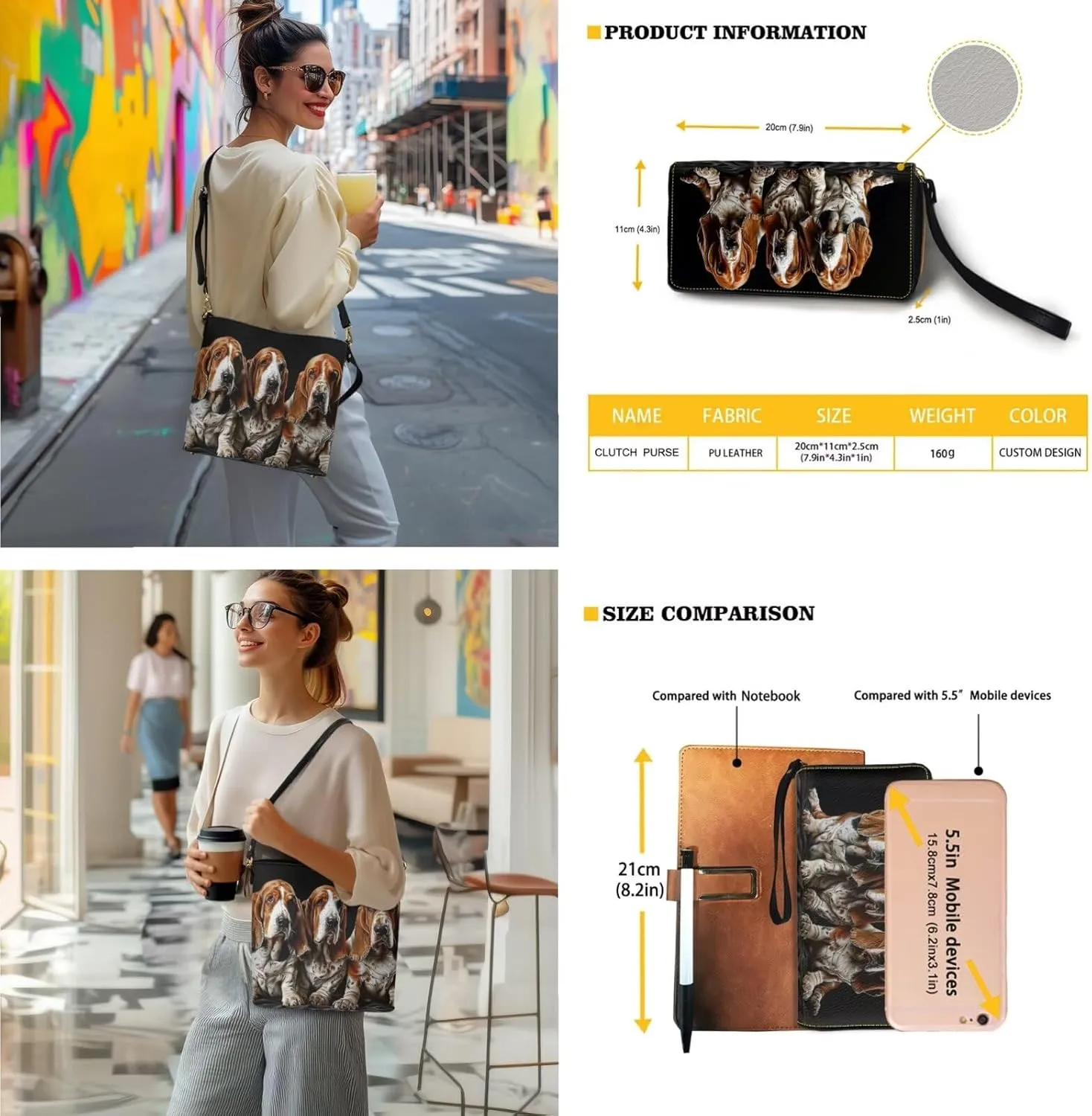 Lotusorchid Bucket Purse and Wallet Set, Leather Crossbody Shoulder Handbag Hobo Bag with Adjustable Strap for Women