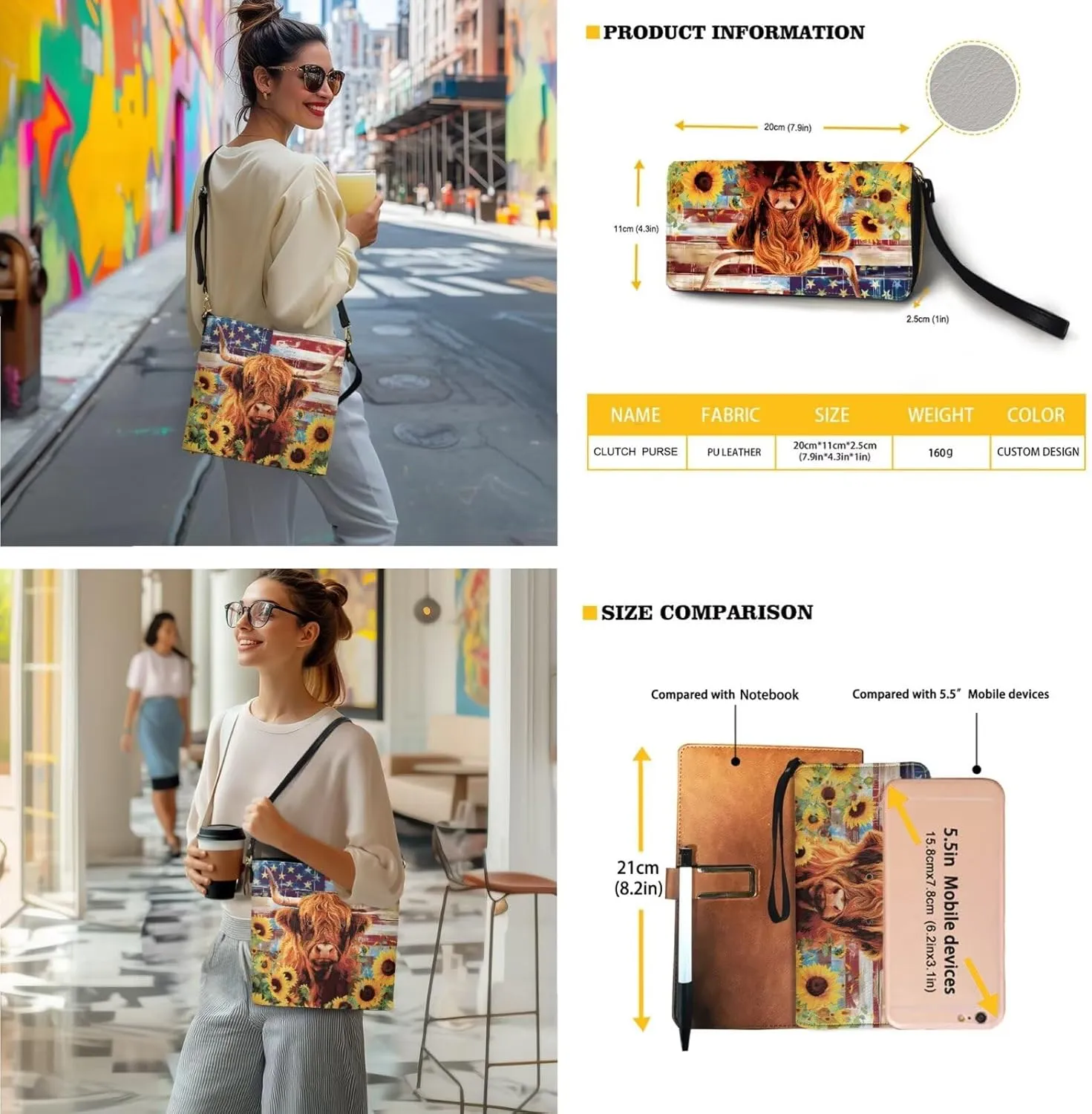 Lotusorchid Crossbody Handbag Bucket Purse Satchel Bag with Leather Wallet Adjustable Strap for Women Daily Use