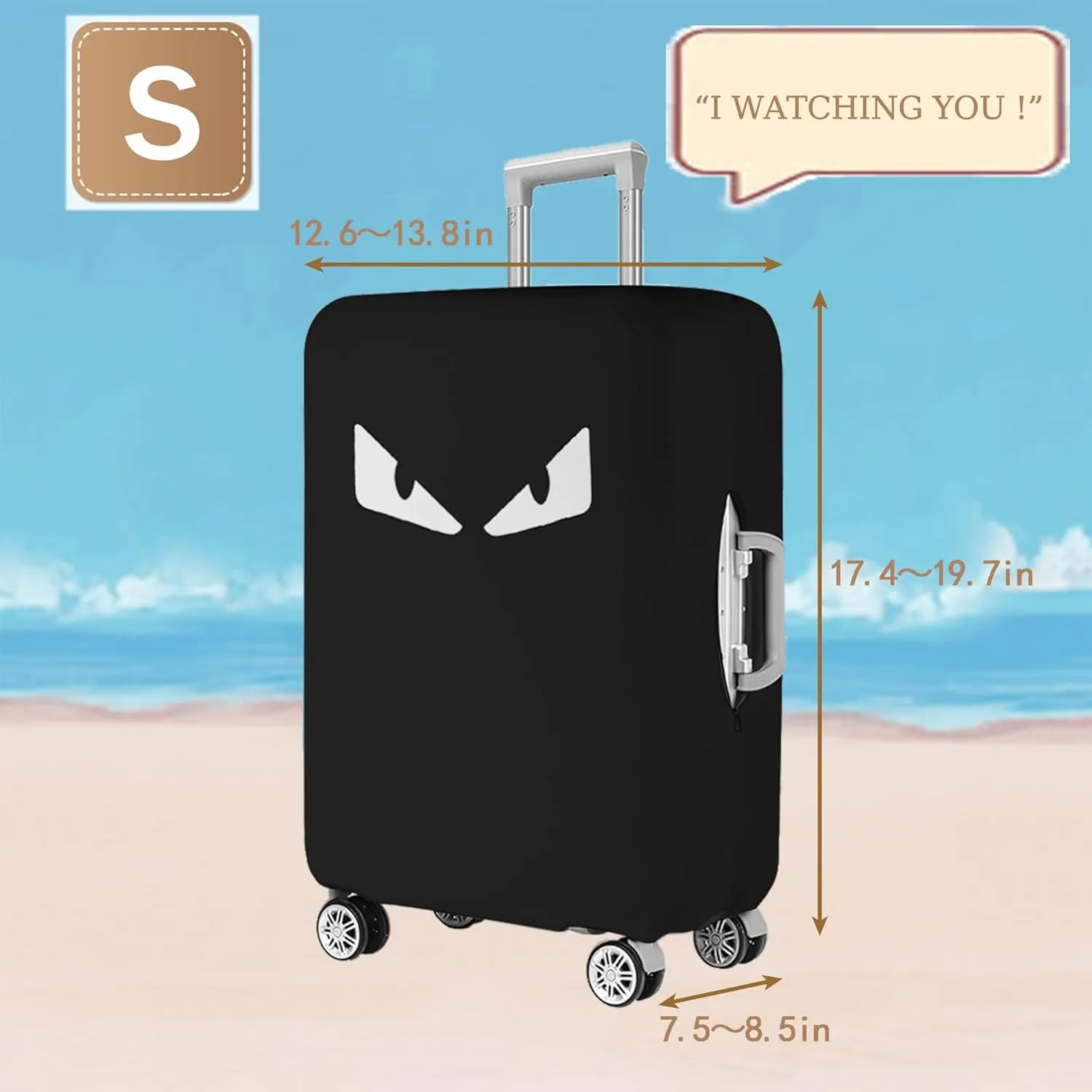 Luggage Covers For Suitcase Tsa Approved, Washable Luggage Cover Elastic Luggage Protector Scratch Resistant Luggage Cover For 18-20 Inch Wheeled Luggage(Eye-20 inch)