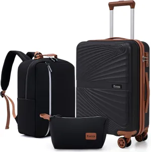 Luggage Sets 3 Piece, Suitcases with Wheels, ABS Hard Case Luggage with TSA Lock Spinner Wheels, Carry On Luggage Set (20inch)