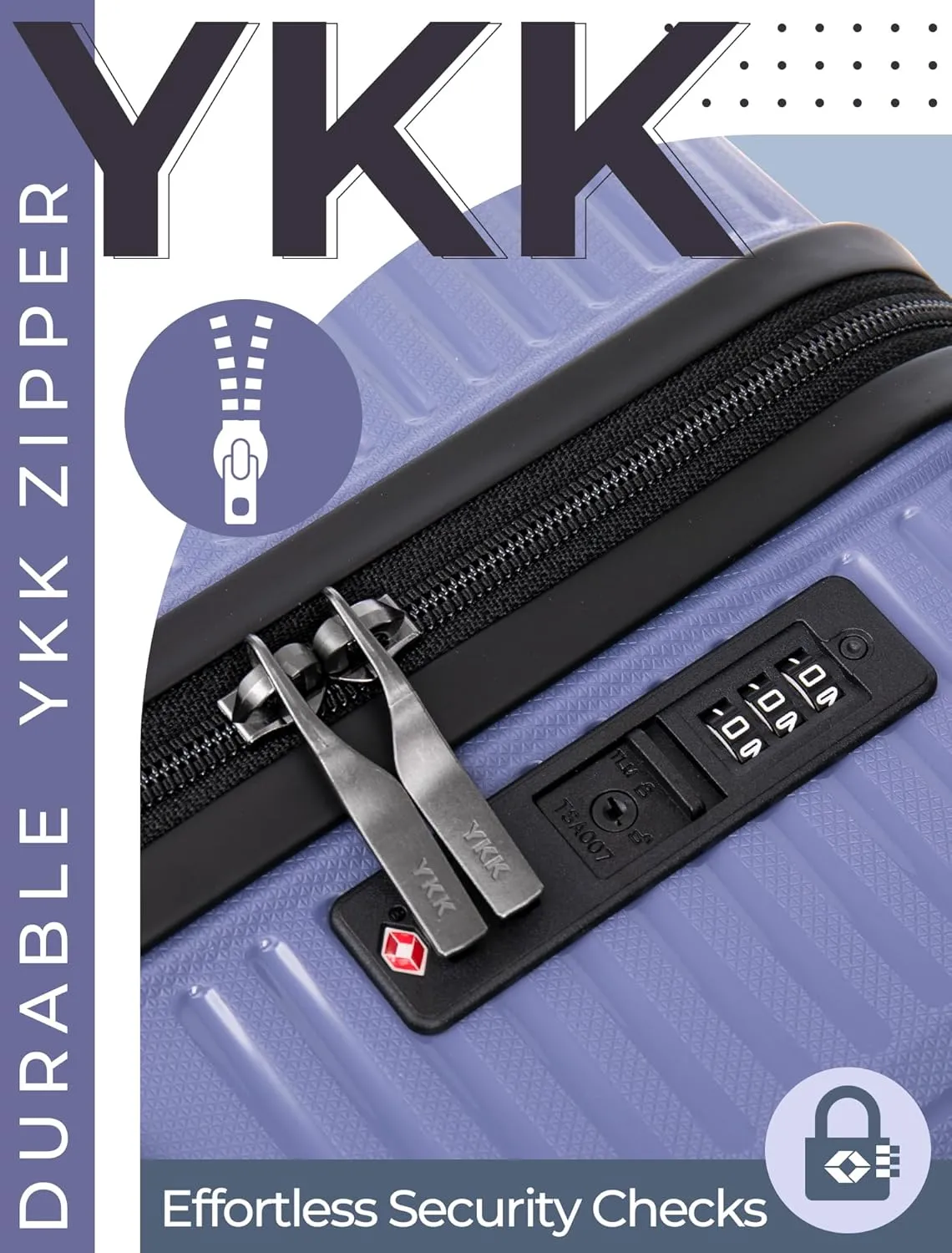 Luggage Sets 5 Piece, Suitcases with Wheels, Hardshell Suitcase Set, PP Carry on Luggage Set with TSA Lock, Travel Luggage
