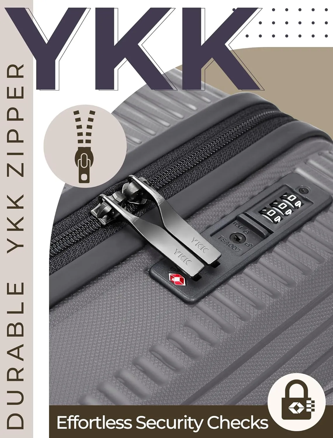Luggage Sets 5 Piece, Suitcases with Wheels, Hardshell Suitcase Set, PP Carry on Luggage Set with TSA Lock, Travel Luggage