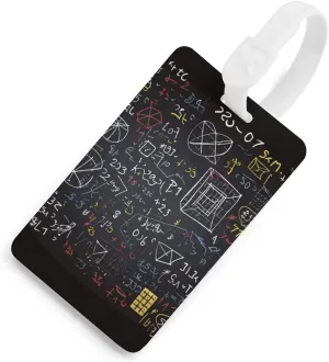 Luggage Tags Privacy Protection Bag Tags Travel Essentials Mathematics and Physics Luggage Tags for Suitcases International Travel