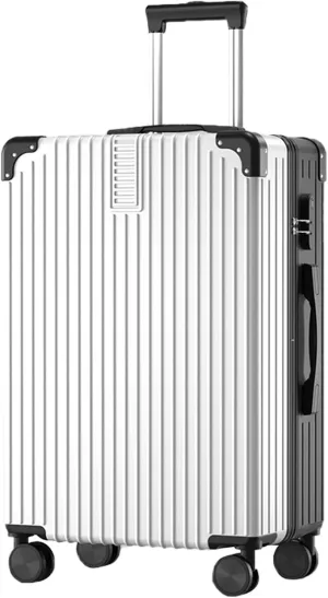Luggage With Cup Holder, Space Separation Design, Hard Shell Trolley Case, Dustproof And Waterproof, For Going On A Trip, Learn (Color : 22, Size : Black White)