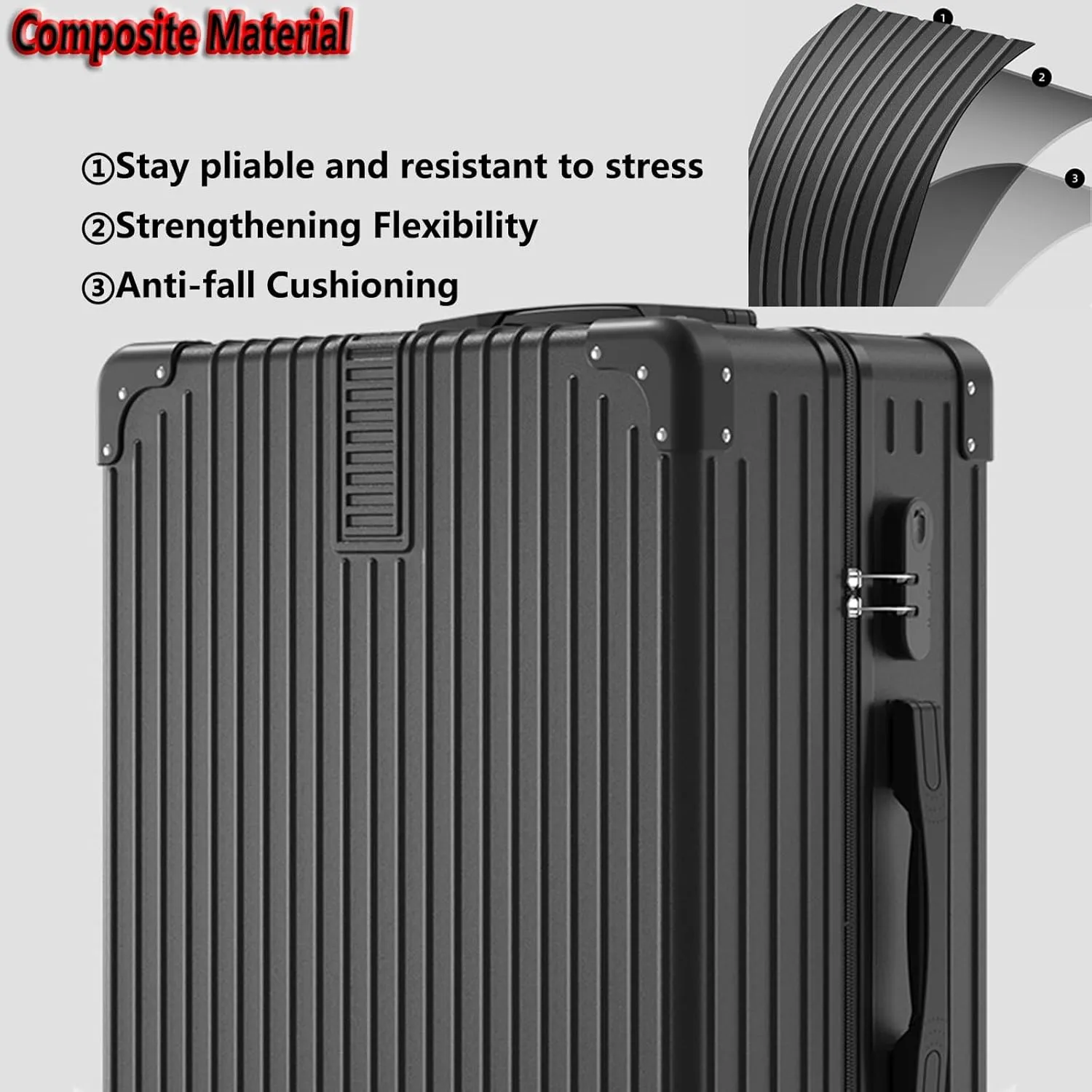 Luggage With Cup Holder, Space Separation Design, Hard Shell Trolley Case, Dustproof And Waterproof, For Going On A Trip, Learn (Color : 22, Size : Black White)