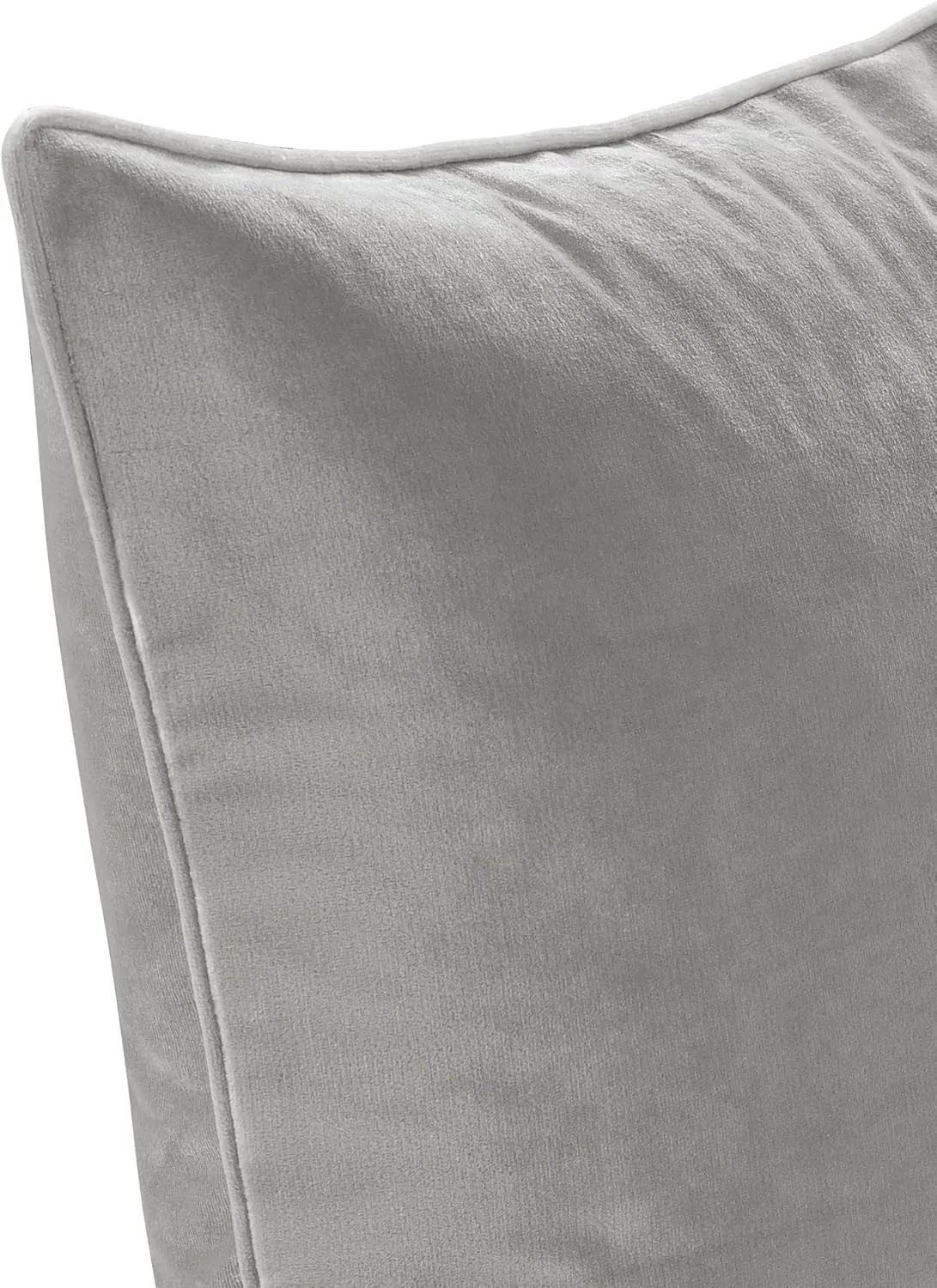 Lush Decor Velvet Solid Decorative Throw Pillow Covers, 2 Piece Set, 20" W x 20" L, Dark Gray - Square Pillow Cover - Throw Pillows For Bed, Couch, Or Chair