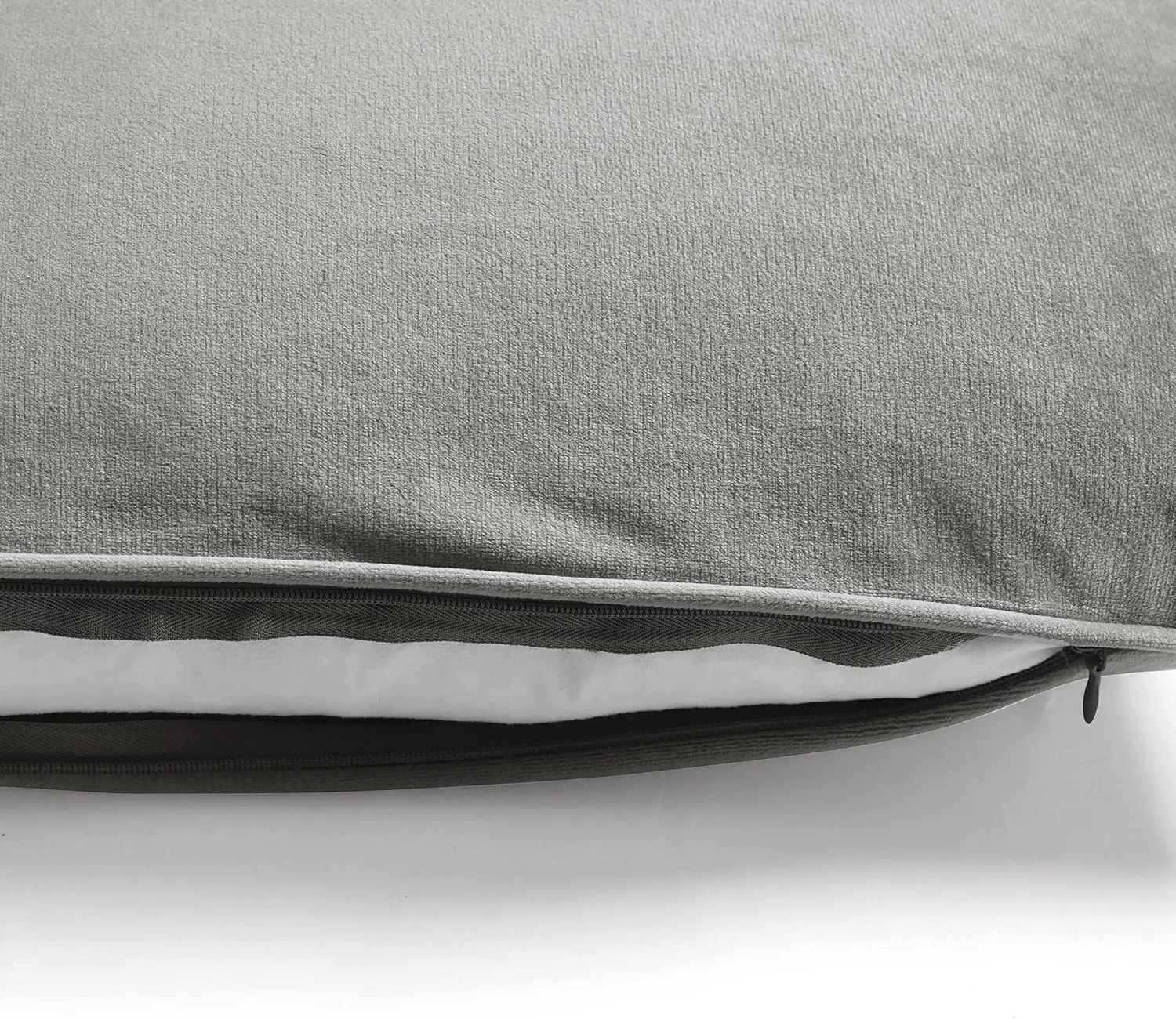 Lush Decor Velvet Solid Decorative Throw Pillow Covers, 2 Piece Set, 20" W x 20" L, Dark Gray - Square Pillow Cover - Throw Pillows For Bed, Couch, Or Chair