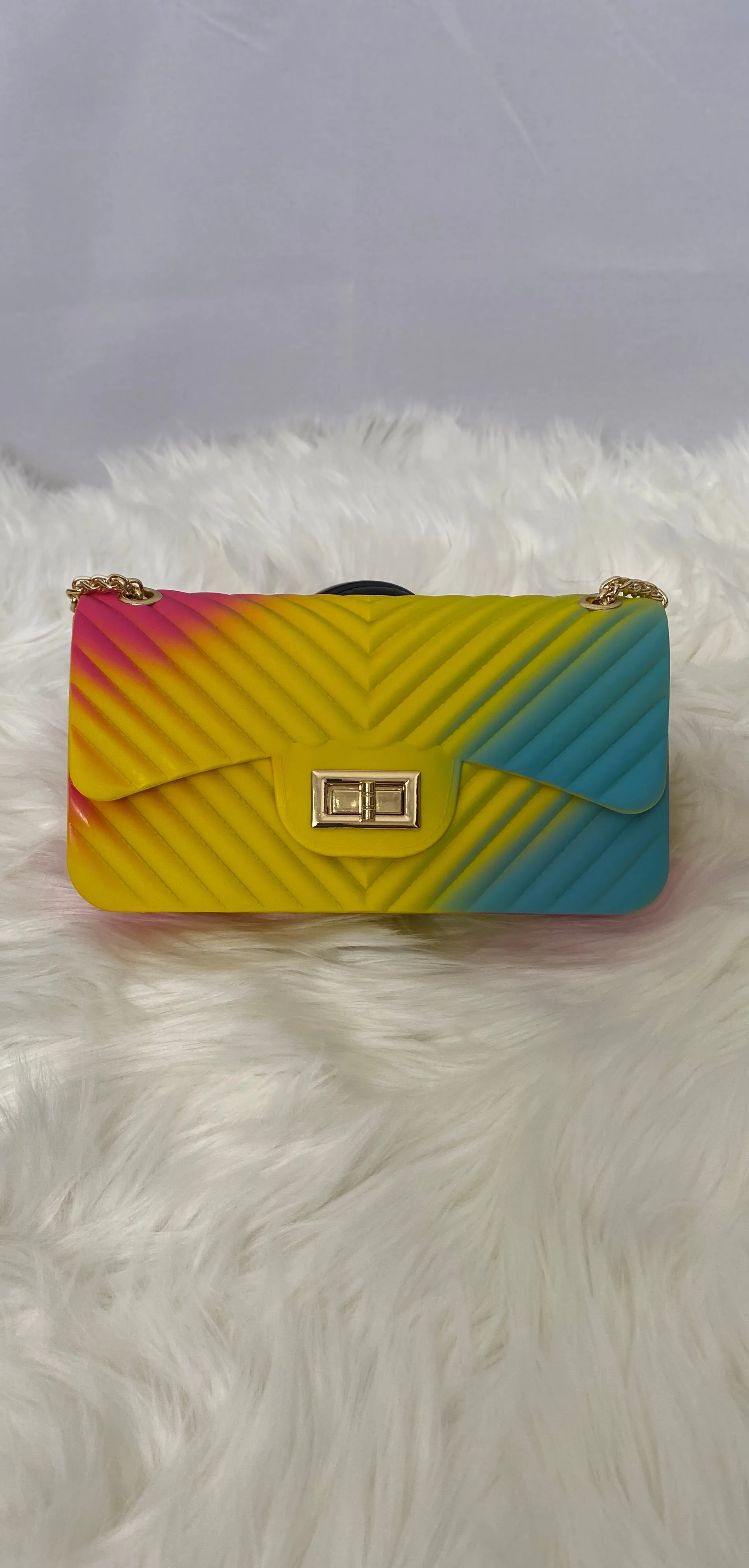 Luxury Crossbody Rainbow Jelly Bag