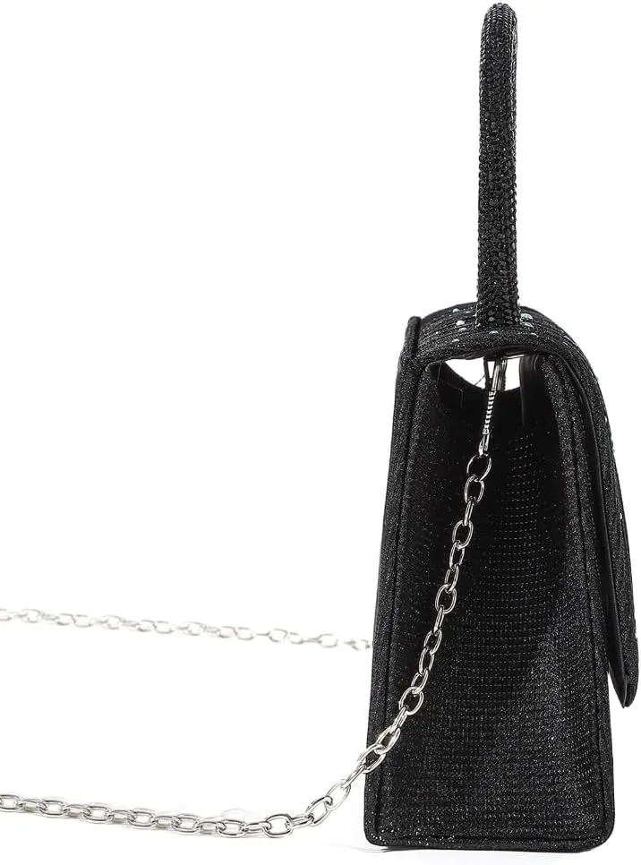 Luxury Evening Bag With Delicate Chain Pleated Handbag Shoulder Purse for Wedding Party and Celebrations