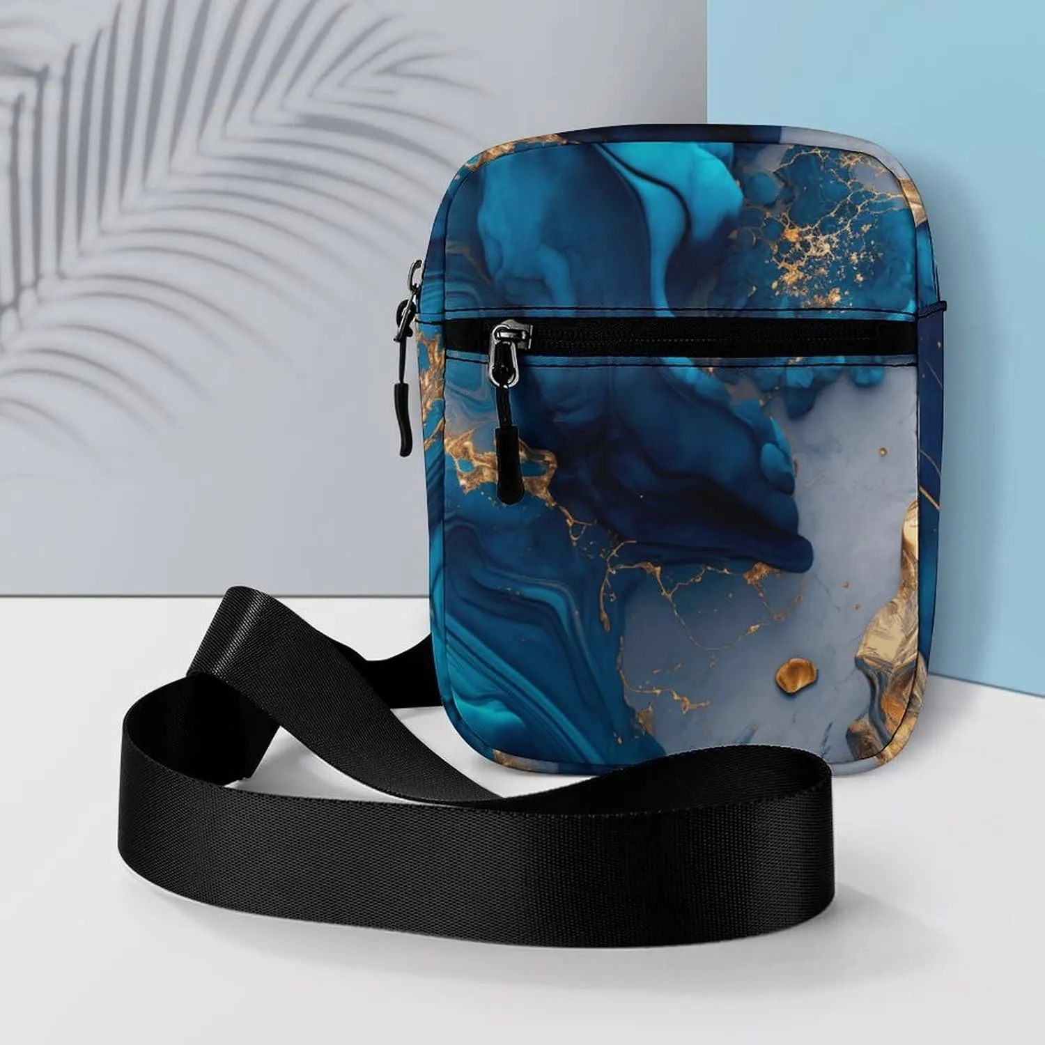 Luxury Marble Image Crossbody Bag Small Shoulder Bag Waterproof, Lightweight And Convenient