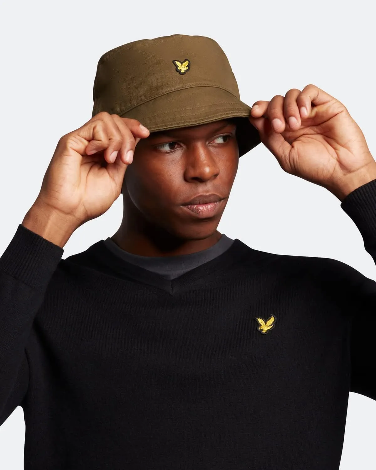 Lyle & Scott Men's Logo Bucket Hat, Black