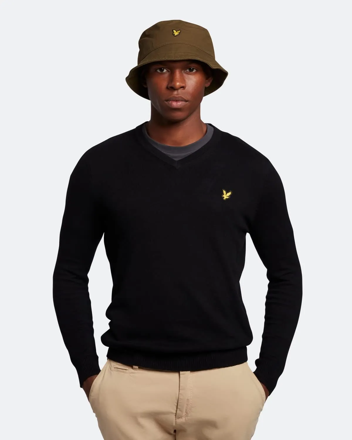 Lyle & Scott Men's Logo Bucket Hat, Black