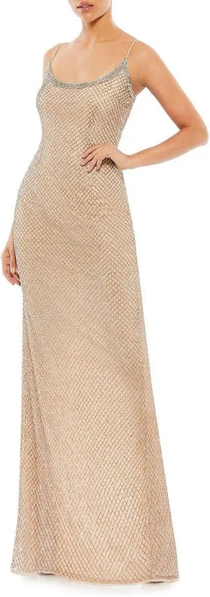 Mac Duggal Womens Embellished Evening Dress