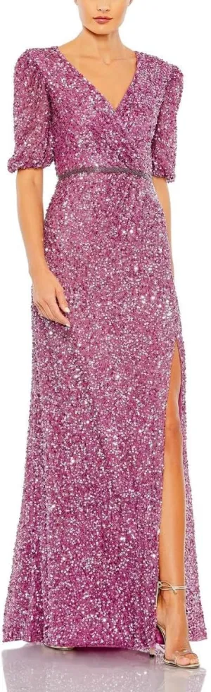 Mac Duggal Womens Embellished Special Occasion Evening Dress