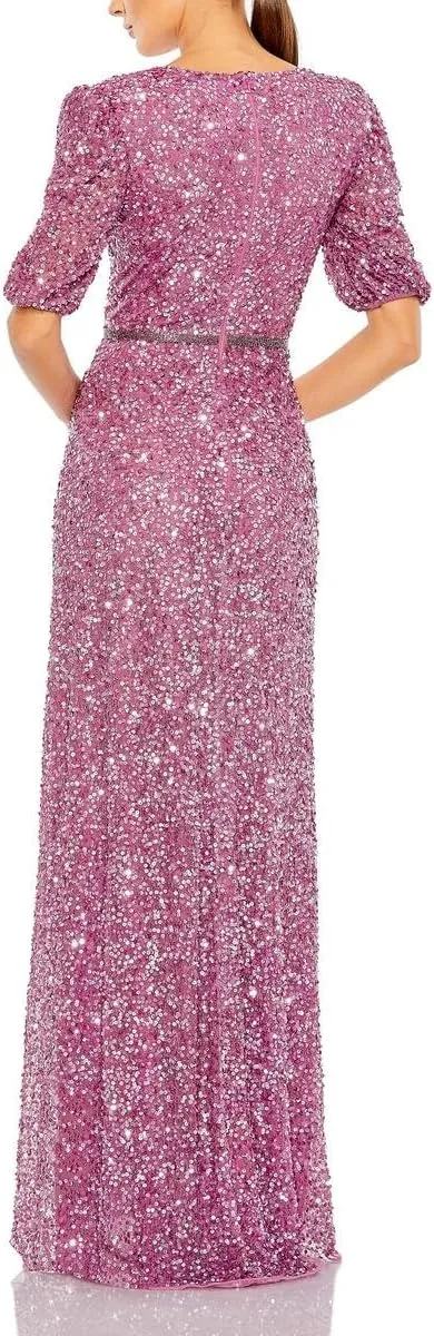 Mac Duggal Womens Embellished Special Occasion Evening Dress