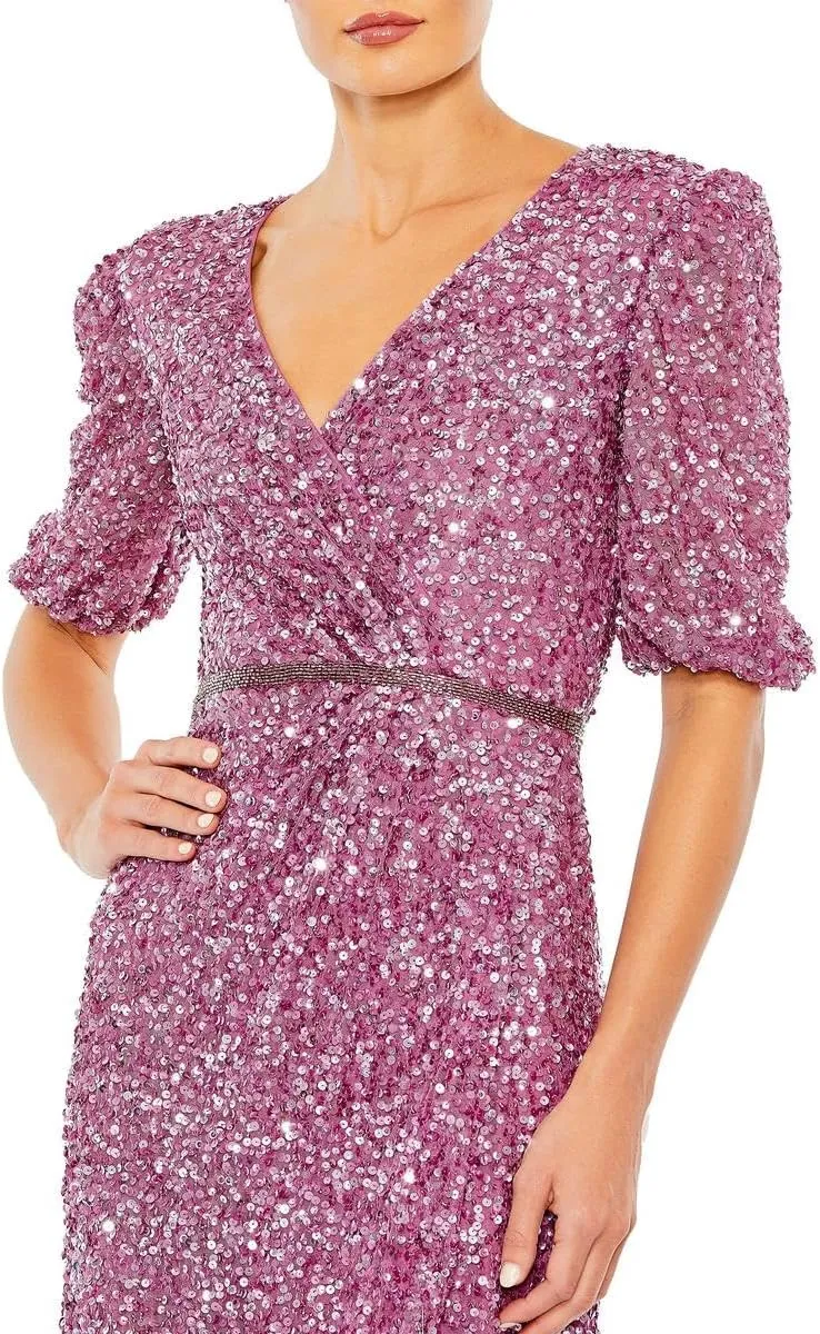 Mac Duggal Womens Embellished Special Occasion Evening Dress