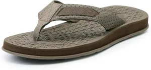 MALIDA Mens Flip Flops Non-Slip Bathroom Shower Shoes Cushion foam Indoor and Outdoor Thong Sandals