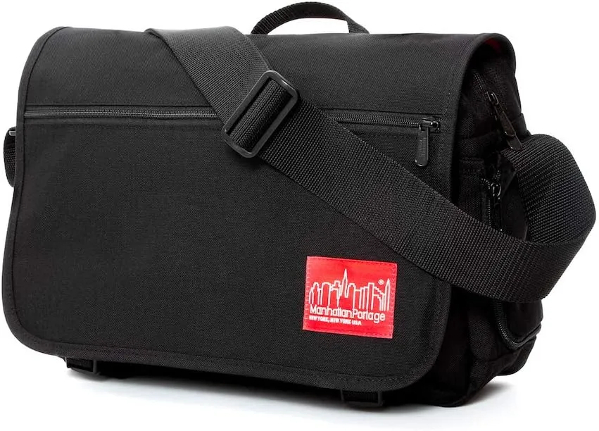Manhattan Portage DELANCY SHOULDER BAG LARGE, BLACK