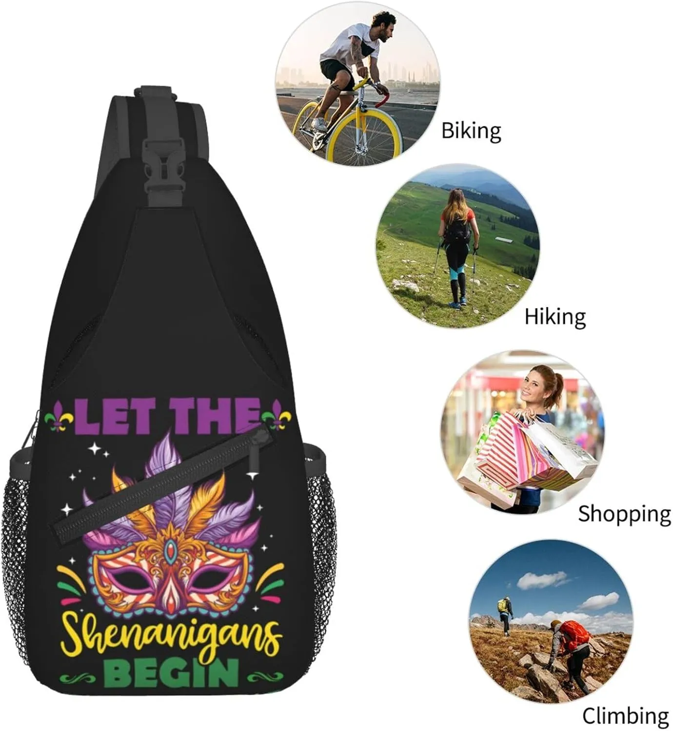 Mardi Gras Dear Liver Today Will Be A Rough One Sling Bag Crossbody Bag Casual Chest Bags Travel Shoulder Backpack