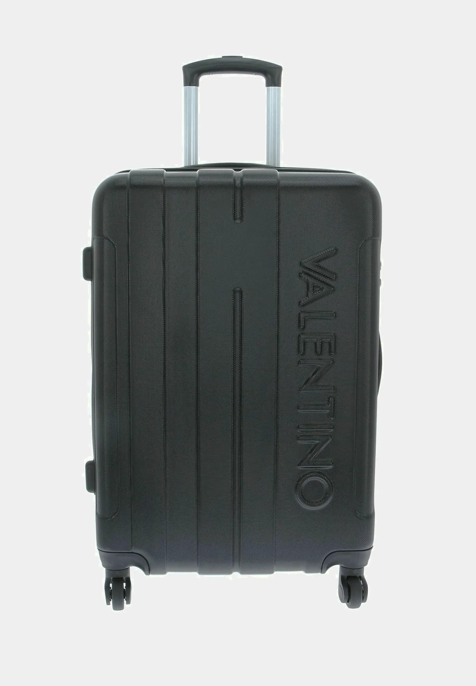 Mario Valentino VV6PC01BXK1 Black Hard Shell Wheeled Suitcases