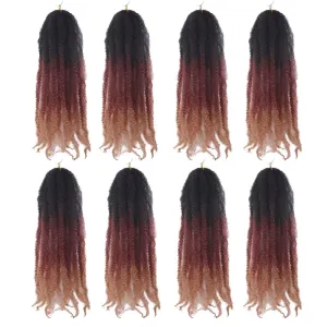 Marley Crochet Braids Hair 24 Inch 8 Packs Afro Kinky Marley Twist Braiding Hair Synthetic Curly Twist Marley Hair Long Springy Afro Twist Hair Extensions (TB/30/27#, 24 Inch (Pack of 8))
