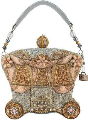 Mary Frances Royal Ride Top-Handle Princess Carriage Handbag, Silver