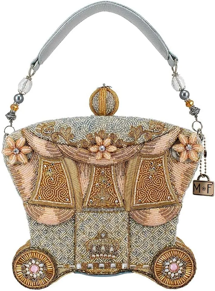 Mary Frances Royal Ride Top-Handle Princess Carriage Handbag, Silver