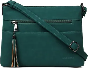 MASINTOR Crossbody Bags for Women, Lightweight Medium Crossbody Purse, Soft Leather Women's Shoulder Handbags with Tassel for Shopping or Travel