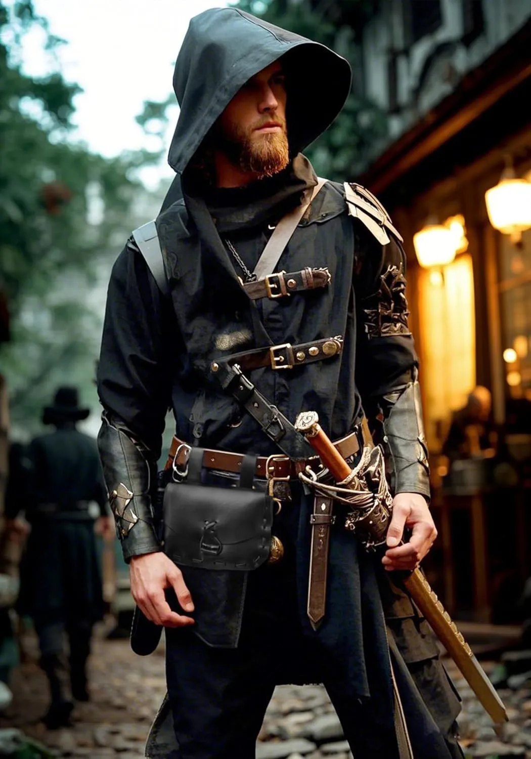 Medieval Waist Pack Vintage Belt Pouch Waist Bag LARP Renaissance Costume Accessories for Women Men
